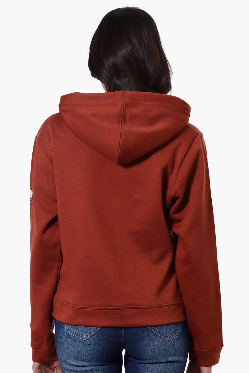 Canada Weather Gear Chest Logo Hoodie - Rust - Womens Hoodies & Sweatshirts - Fairweather