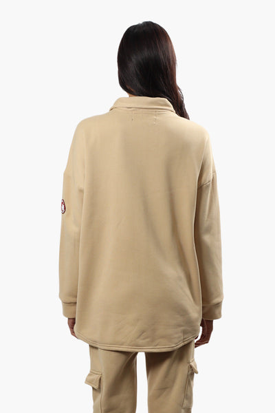 Canada Weather Gear Solid Front Pocket Shacket - Beige - Womens Shirts & Blouses - Canada Weather Gear