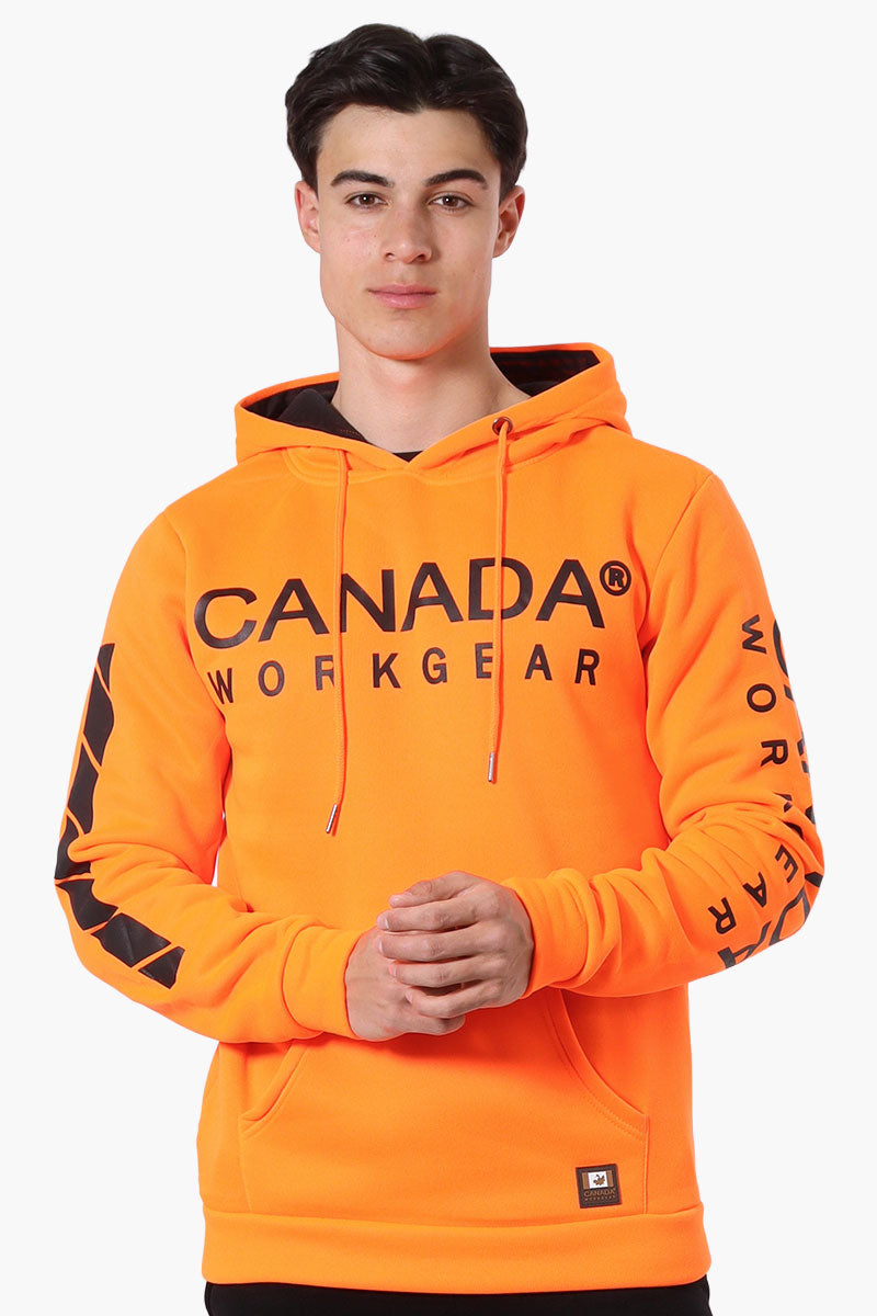 Canada Work Gear Logo Sleeve Hoodie - Orange - Mens Hoodies & Sweatshirts - Canada Weather Gear