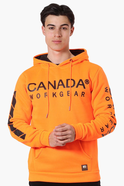 Sweat à capuche à manches avec logo Canada Work Gear - Orange