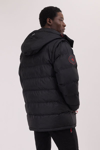 Super Triple Goose Zip Off Sleeve Bomber Jacket - Black