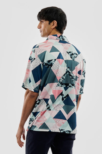 Canada Weather Gear Performance Abstract Geometric Print Polo Shirt - Pink - Mens Polo Shirts - Canada Weather Gear
