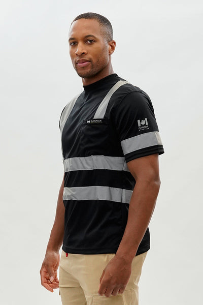 Canada Work Gear Hi-Vis Short Sleeve Tee - Black - Mens Tees & Tank Tops - Canada Weather Gear