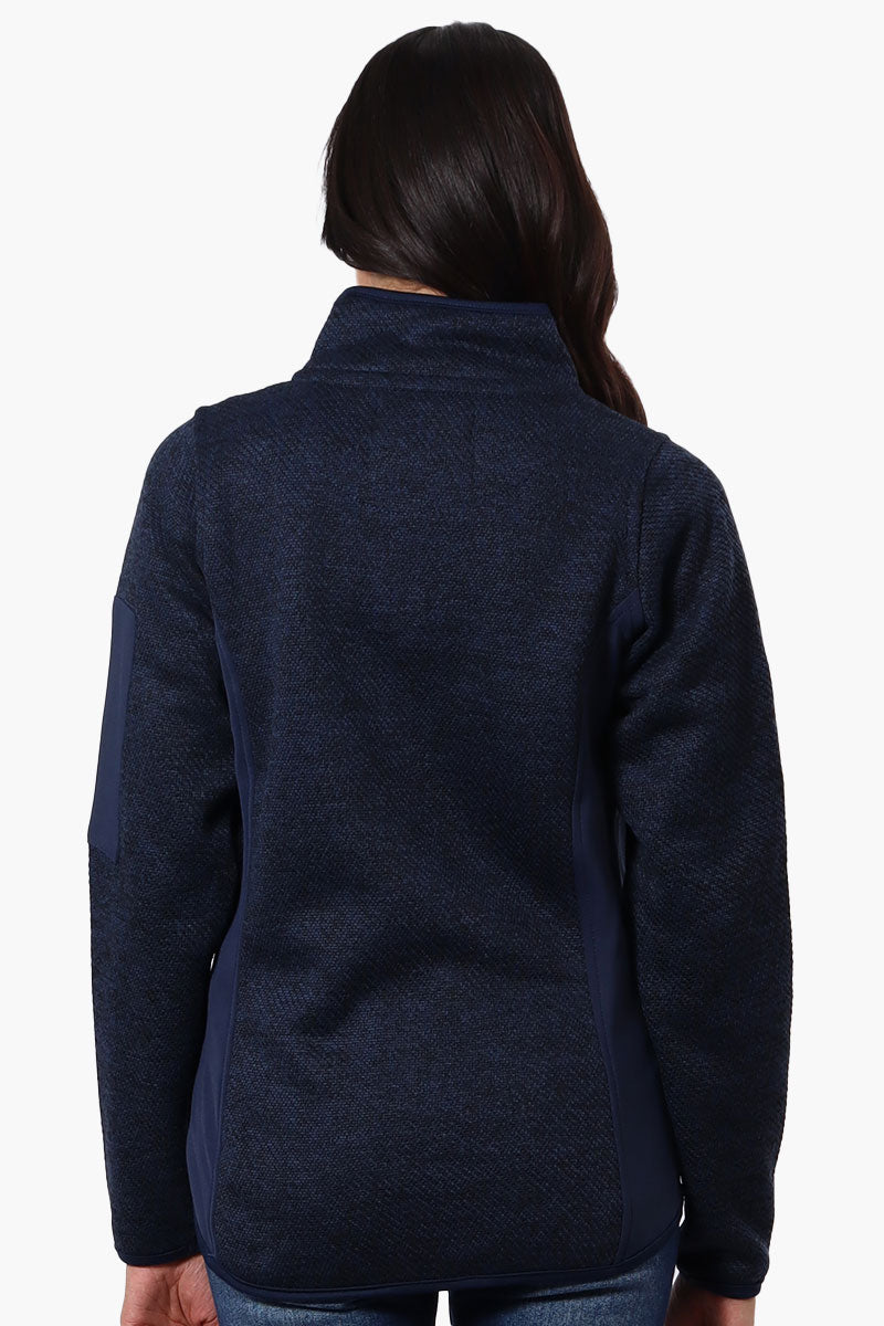 Canada Weather Gear Zip Up Sleeve Pocket Fleece Lightweight Jacket - Navy - Womens Lightweight Jackets - Canada Weather Gear