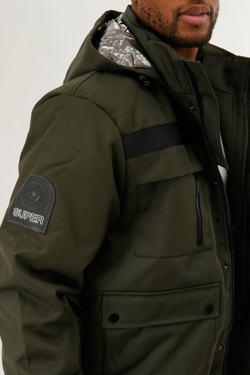 Super Triple Goose Thermal-Foil Lining Bomber Jacket - Olive - Mens Bomber Jackets - Canada Weather Gear