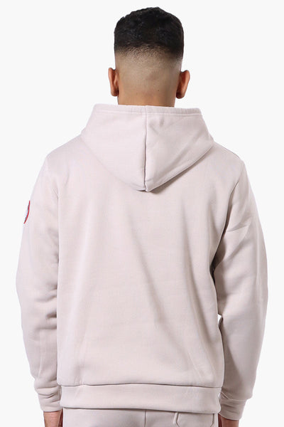 Canada Weather Gear Chest Logo Hoodie - Beige - Mens Hoodies & Sweatshirts - Canada Weather Gear