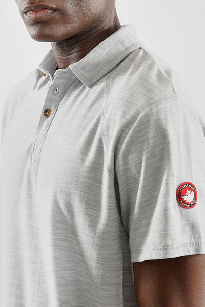 Canada Weather Gear Basic Solid Polo Shirt - Grey - Mens Polo Shirts - Canada Weather Gear
