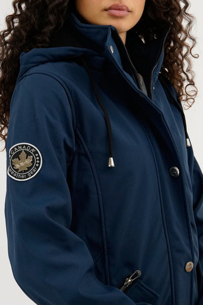 Canada Weather Gear Soft Shell Lightweight Jacket - Navy - Womens Lightweight Jackets - Canada Weather Gear