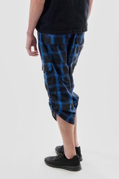 Canada Weather Gear Belted Plaid Cargo Shorts - Black - Mens Shorts & Capris - Canada Weather Gear