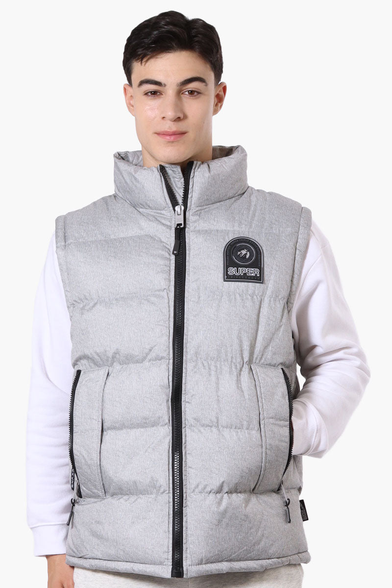 Super Triple Goose Double Pocket Bubble Vest - Grey - Mens Vests - Canada Weather Gear