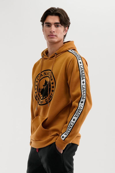 Canada Weather Gear Logo Tape Fleece Hoodie - Camel