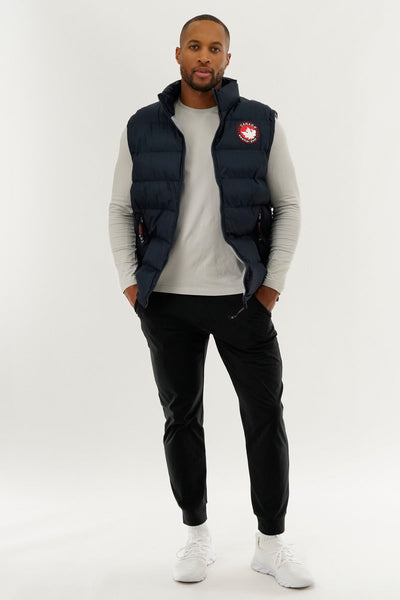 Canada Weather Gear Basic Puffer Vest - Navy - Mens Vests - Canada Weather Gear