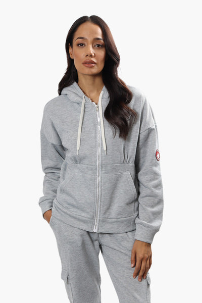 Canada Weather Gear Sherpa Lined Hoodie - Grey - Womens Hoodies & Sweatshirts - Canada Weather Gear