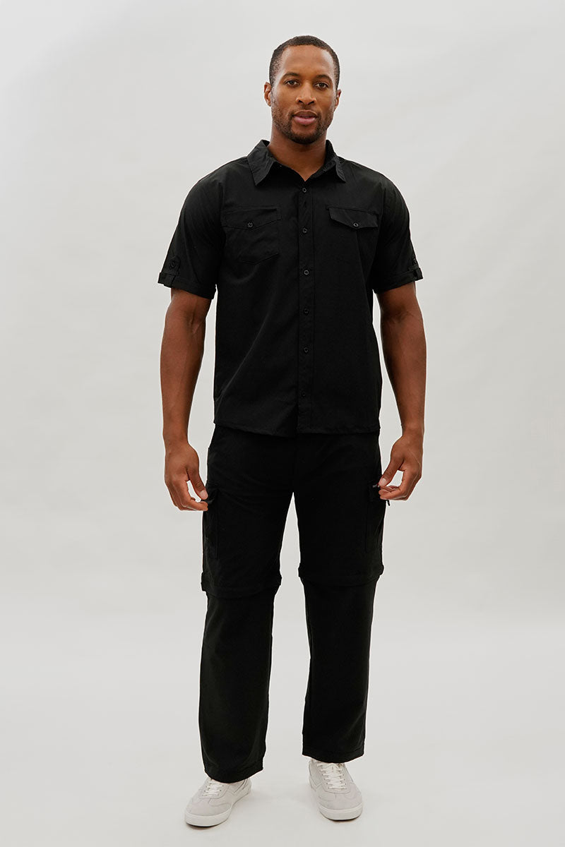 Canada Weather Gear Convertible Utility Cargo Pants - Black - Mens Pants - Canada Weather Gear