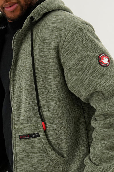 Canada Weather Gear Sherpa Lined Lightweight Jacket - Olive - Mens Lightweight Jackets - Canada Weather Gear