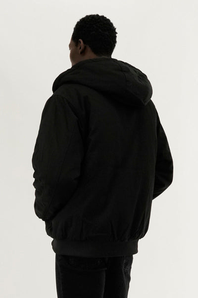 Canada Work Gear Sherpa Lined Bomber Jacket - Black - Mens Bomber Jackets - Canada Weather Gear