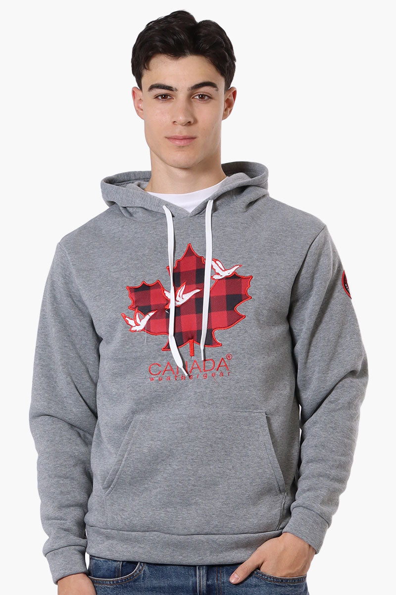 Canada Weather Gear Chest Logo Hoodie - Grey - Mens Hoodies & Sweatshirts - Canada Weather Gear