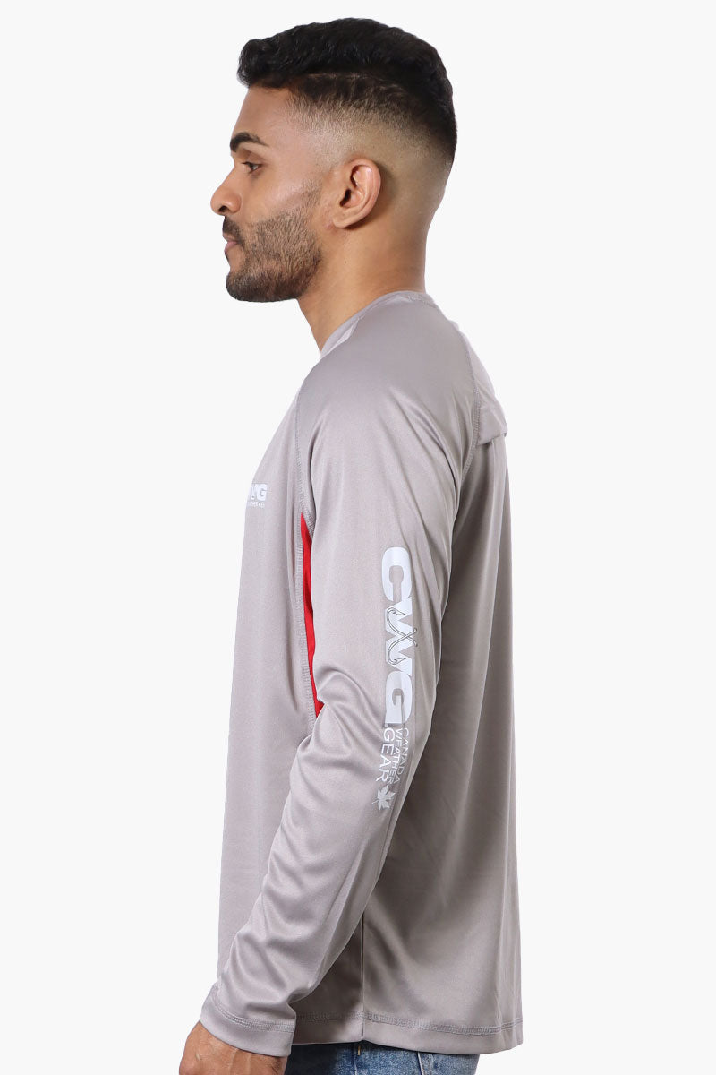 Canada Weather Gear Athletic Chest Logo Long Sleeve Top - Grey - Mens Long Sleeve Tops - Canada Weather Gear