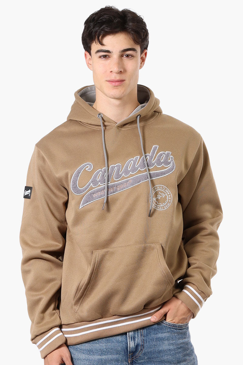 Canada Weather Gear Striped Cuff Hoodie - Beige