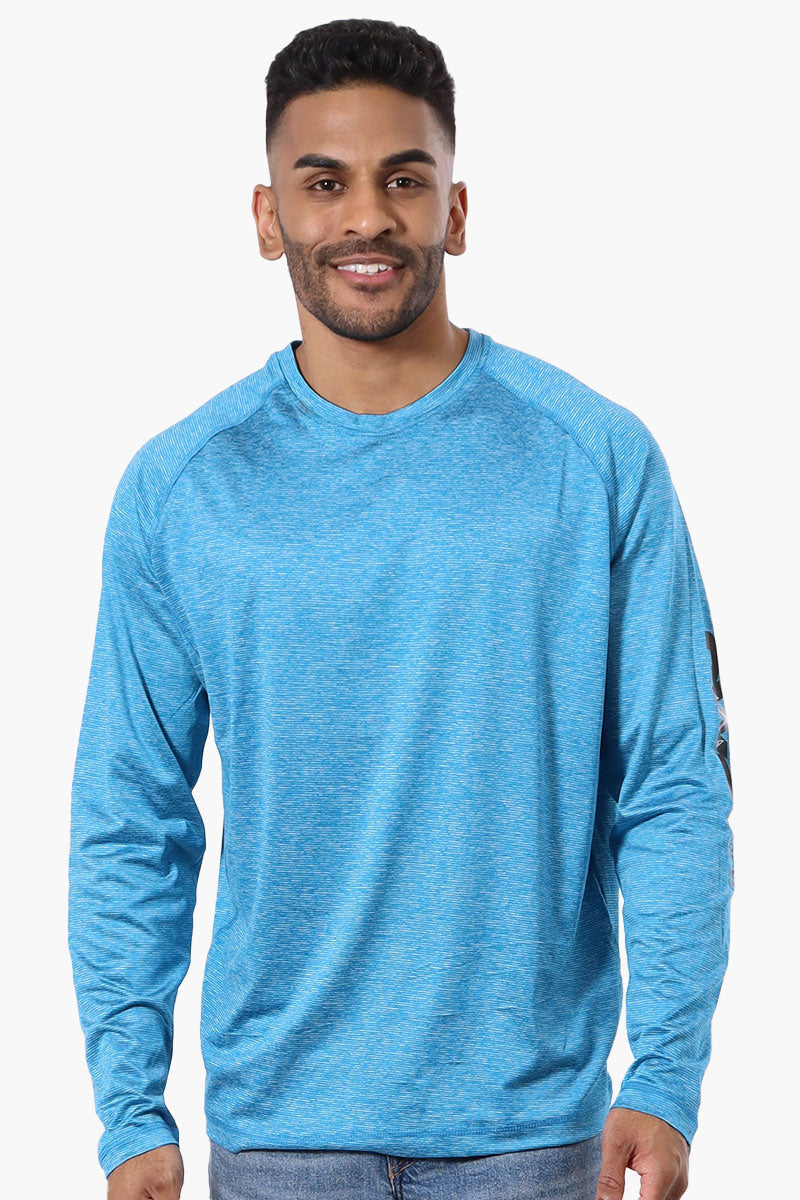 Canada Weather Gear Athletic Logo Sleeve Long Sleeve Top - Blue - Mens Long Sleeve Tops - Canada Weather Gear