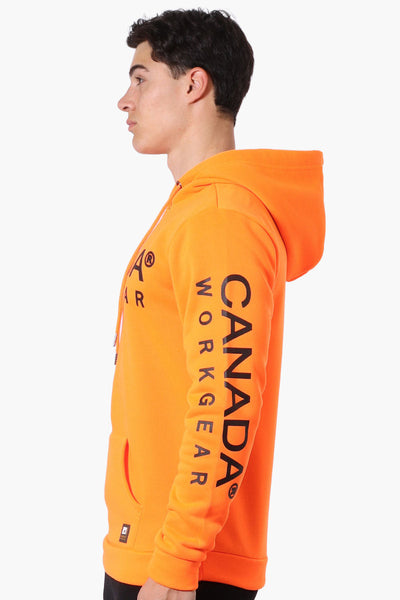 Sweat à capuche à manches avec logo Canada Work Gear - Orange