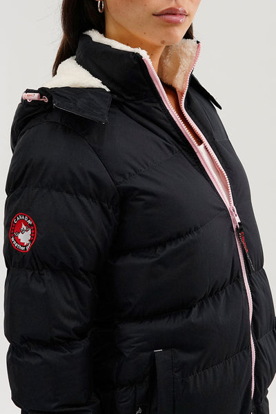 Canada Weather Gear Sherpa Lined Collar Bomber Jacket - Navy - Womens Bomber Jackets - Canada Weather Gear