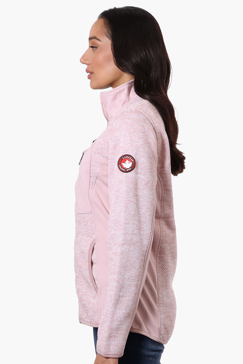 Canada Weather Gear Zip Up Chest Pocket Fleece Lightweight Jacket - Pink - Womens Lightweight Jackets - Canada Weather Gear