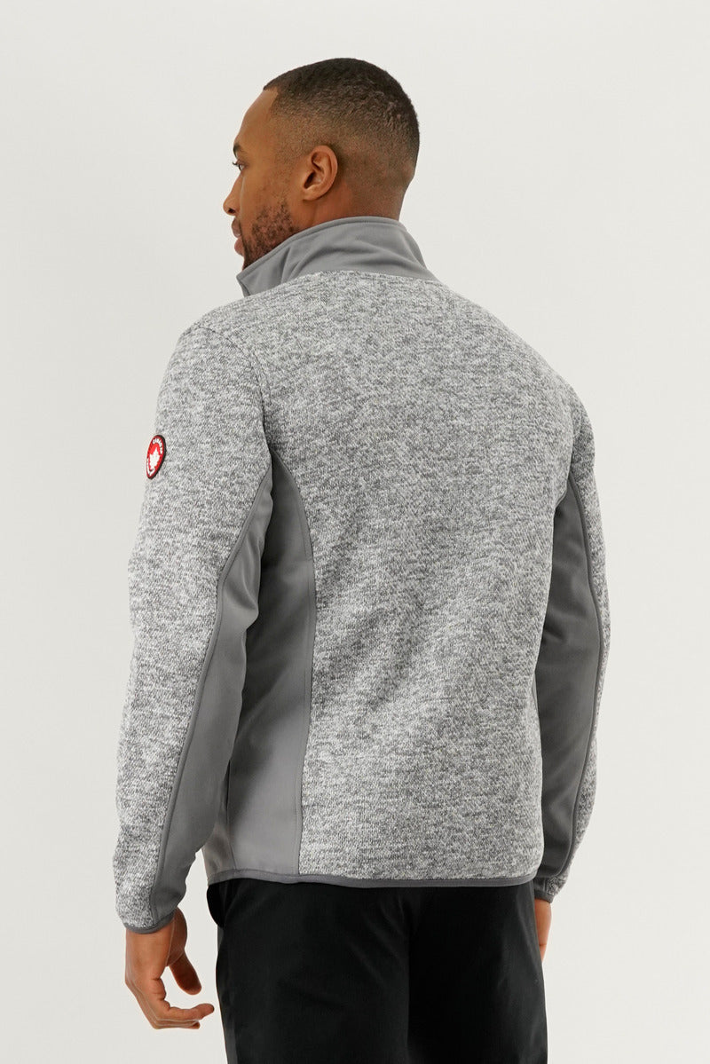 Canada Weather Gear Fleece Lightweight Jacket - Grey - Mens Lightweight Jackets - Canada Weather Gear
