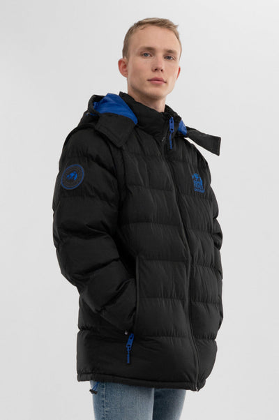 Super Triple Goose Zip Off Sleeve Bomber Jacket - Blue