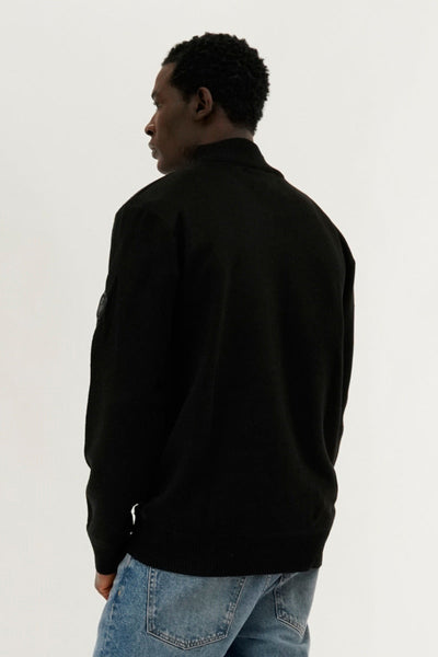 Canada Weather Gear Button Up Colour Block Pullover Sweater - Red - Mens Pullover Sweaters - Canada Weather Gear