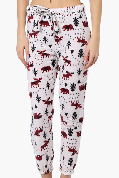 Canada Weather Gear Patterned Fleece Pajama Bottoms - Red - Womens Pajamas - Canada Weather Gear