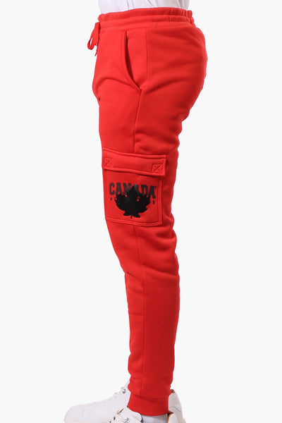 Canada Weather Gear Tie Waist Cargo Joggers - Red - Mens Joggers & Sweatpants - Canada Weather Gear