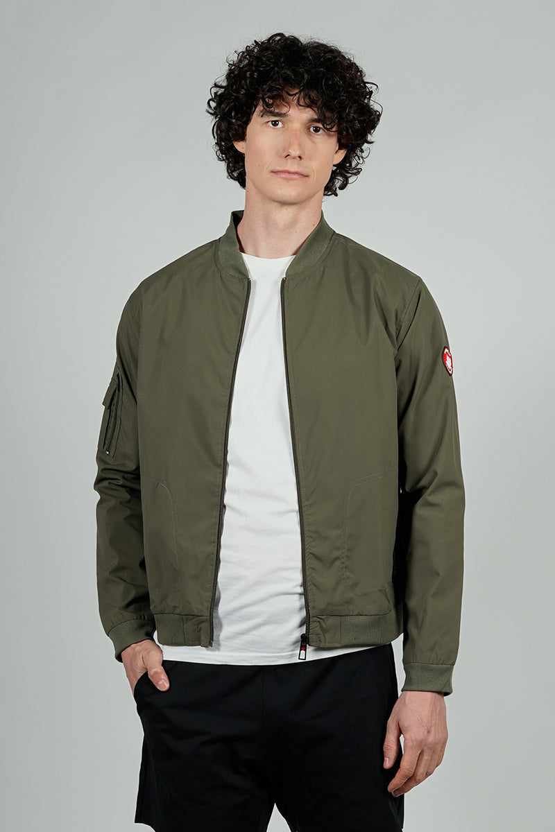 Canada Weather Gear Basic Zip Up Bomber Lightweight Jacket - Olive