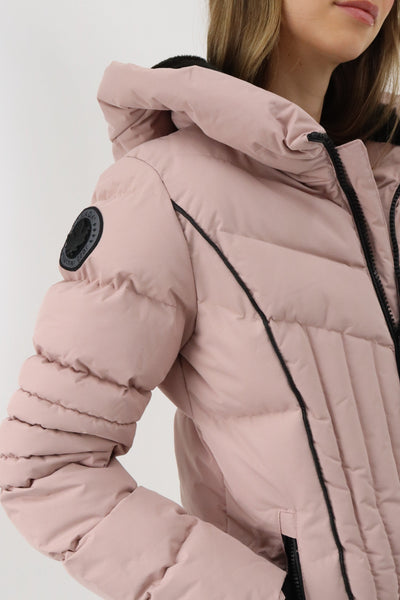 Canada Weather Gear Quilted Hooded Parka Jacket - Blush - Womens Parka Jackets - Canada Weather Gear