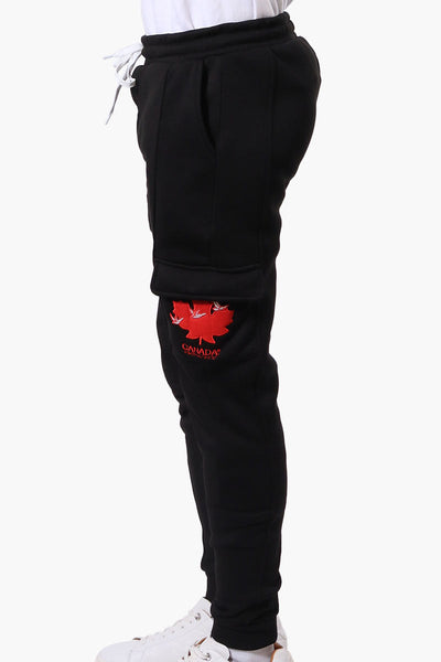 Canada Weather Gear Tie Waist Cargo Joggers - Black - Mens Joggers & Sweatpants - Canada Weather Gear