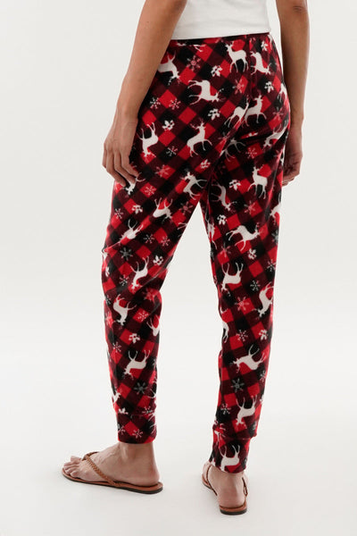 Canada Weather Gear Festive Print Pajama Pants - Red - Womens Pajamas - Canada Weather Gear