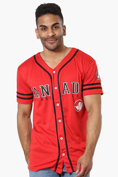 Canada Weather Gear Mesh Chest Logo Baseball Tee - Red - Mens Tees & Tank Tops - Canada Weather Gear