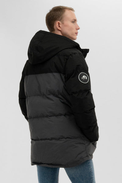 Super Triple Goose Colour Block Bomber Jacket - Grey