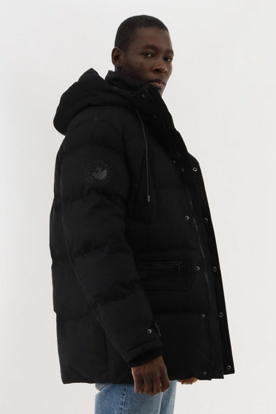 Canada Weather Gear Hip Length Parka Jacket - Black - Mens Parka Jackets - Canada Weather Gear