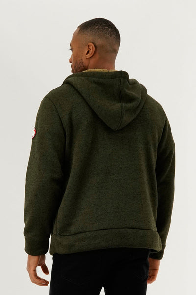 Canada Weather Gear Sherpa Lined Lightweight Jacket - Olive - Mens Lightweight Jackets - Canada Weather Gear