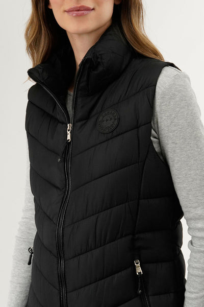 Canada Weather Gear Chevron Quilted Vest - Black