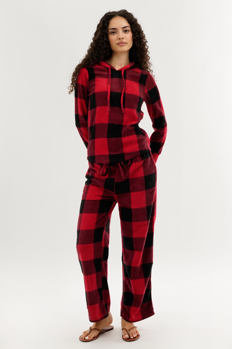Canada Weather Gear Plaid Wide Leg Pajama Pants - Red - Womens Pajamas - Canada Weather Gear