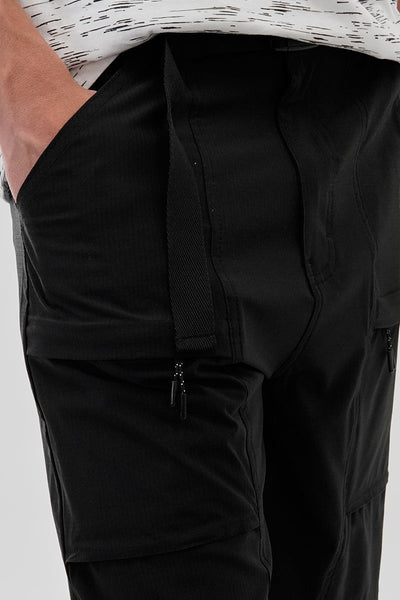 Canada Weather Gear Solid Belted Ripstop Cargo Shorts - Black - Mens Shorts & Capris - Canada Weather Gear