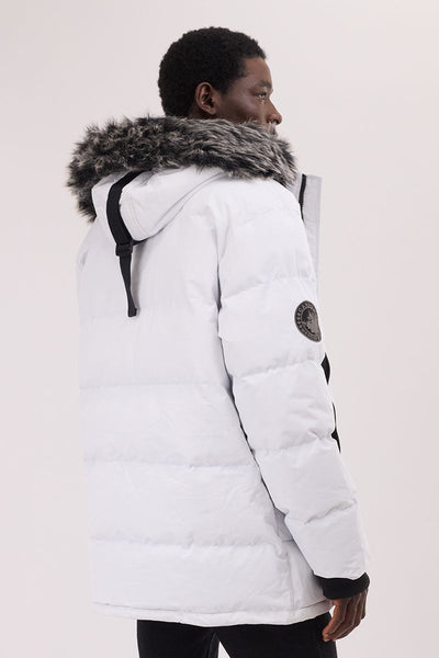 Canada Weather Gear Faux Fur Trim Puffer Parka Jacket - White