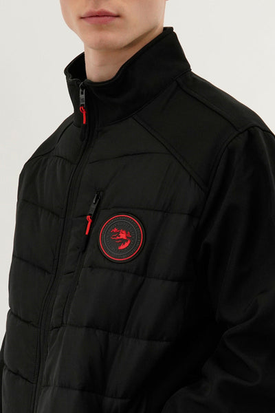 Super Triple Goose Quilted Colour Block Lightweight Jacket - Black - Mens Lightweight Jackets - Canada Weather Gear