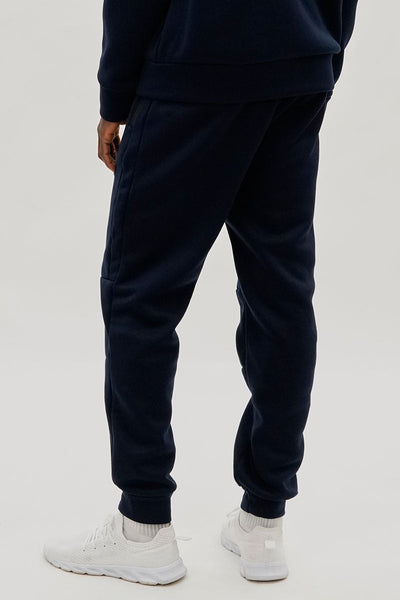 Super Triple Goose Basic Zipper Pocket Joggers - Navy
