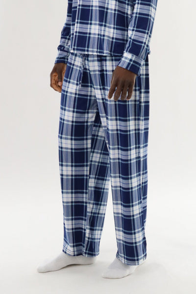 Canada Weather Gear Long Printed Pajama Pants - Blue - Mens Pajamas - Canada Weather Gear