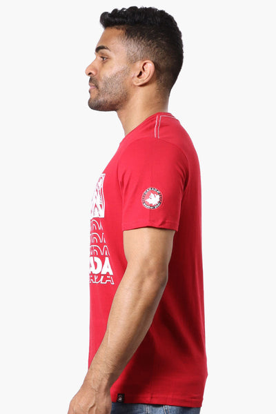 Canada Weather Gear Mountain Print Tee - Red - Mens Tees & Tank Tops - Canada Weather Gear