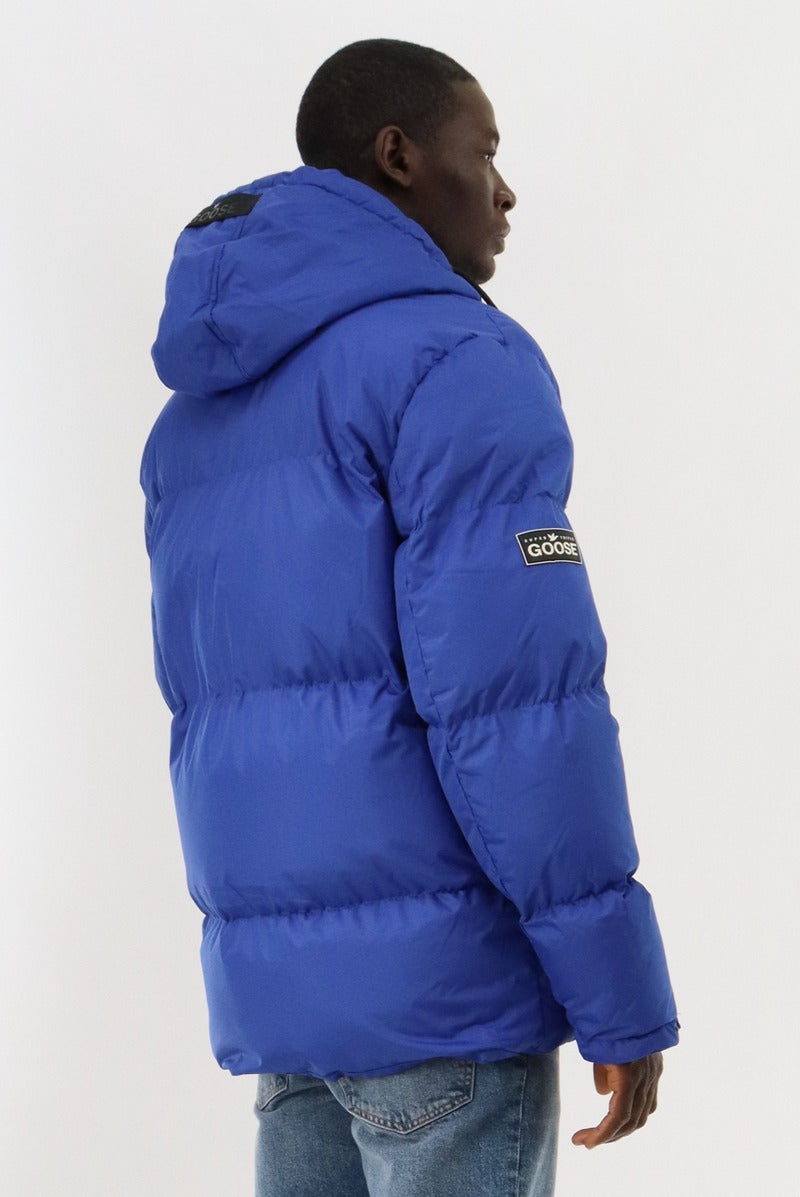 Super Triple Goose Puffer Parka Jacket - Blue - Mens Parka Jackets - Canada Weather Gear