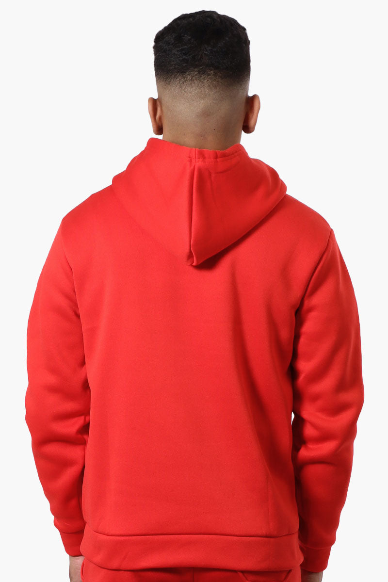 Canada Weather Gear Solid Embossed Logo Hoodie - Red - Mens Hoodies & Sweatshirts - Canada Weather Gear